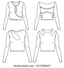 fashion woman clothing vector cad