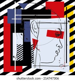 fashion woman color cubism modern