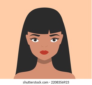 Fashion woman face. glamourous girl. Fashionable female portrait for prints, cards, poster.