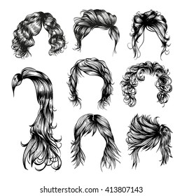 Woman Hair Drawing Images Stock Photos Vectors Shutterstock