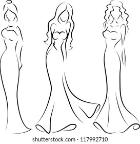 Fashion woman, hand drawing illustration