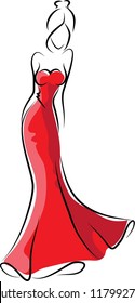 Fashion woman, hand drawing illustration