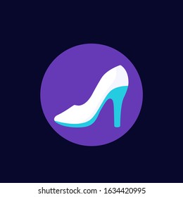 Fashion woman shoe vector flat icon