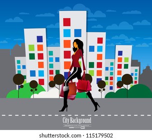 Fashion woman shopping
