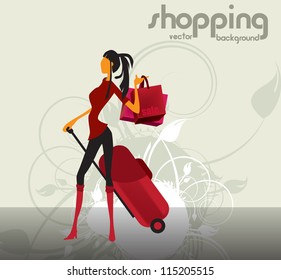 Fashion woman at the shopping