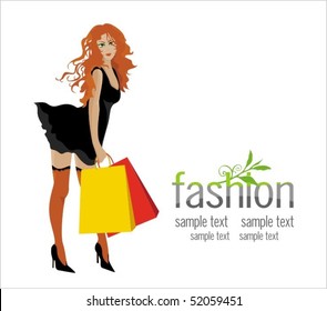 Fashion woman at the shopping