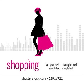 Fashion woman at the shopping