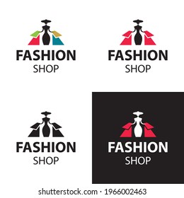 Fashion Woman Silhouette Isolated On White Background - Vector Illustration, Graphic Design Editable For Your Design. Fashion Logo