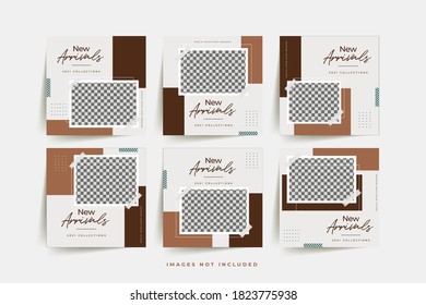 Fashion woman social media template with colorful background premium vector