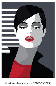 Fashion woman in style pop art.