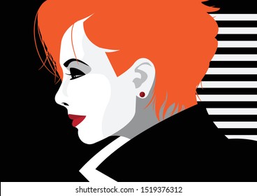 Fashion woman in style pop art.