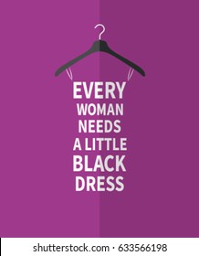 Fashion woman stylized dress made from quote. Vector