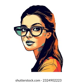 fashion woman with sunglasses and elegance icon isolated