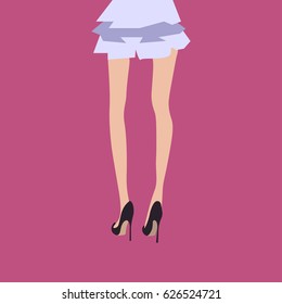 Fashion woman.Hand drawn sketch. Vector illustration.