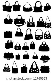 fashion women bags silhouette