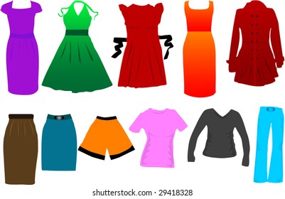 fashion women dress vector