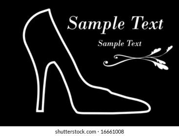 fashion women shoe, background vector