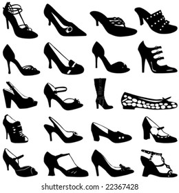 fashion women shoes vector
