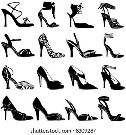 fashion women shoes vector