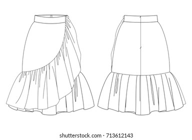 fashion women skirt vector