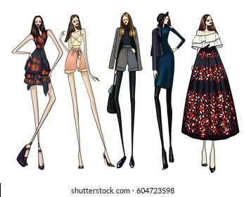 Fashion women, vector illustration
