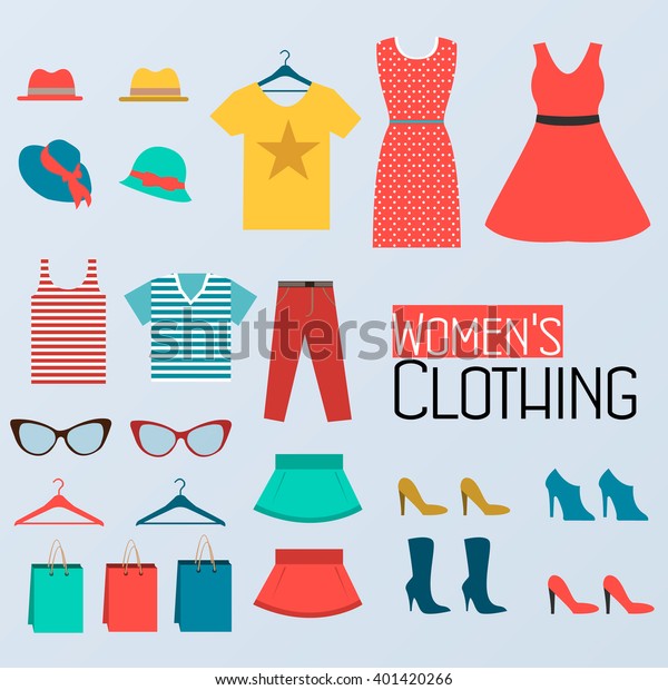 Fashion Womens Clothing Concept Infographic Template Stock Vector ...