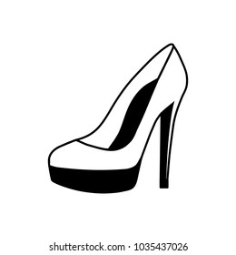 fashion women's shoes vector icon. Flat design style