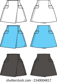 fashion women's skirt template for design vector art