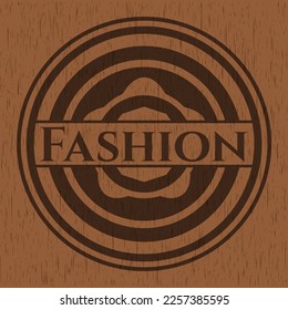 Fashion wooden emblem. Retro. Vector Illustration. 