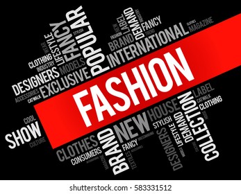 Fashion Word Cloud Collage Concept Background Stock Vector (Royalty ...