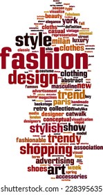 Fashion word cloud concept. Vector illustration