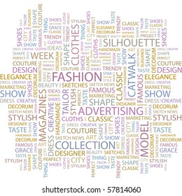 Fashion Word Collage On White Background Stock Vector Royalty Free Shutterstock