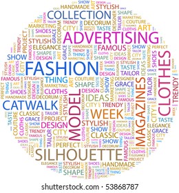 FASHION. Word collage. Vector illustration.