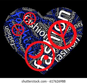 Fashion words heart