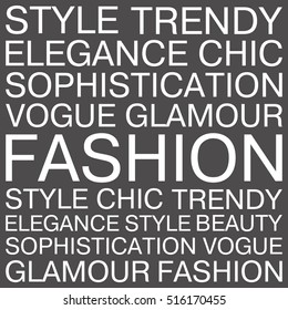 Fashion Words Poster Concept Vector Illustration Stock Vector (Royalty ...