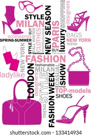 Fashion words (tag or word cloud)