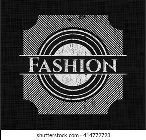 Fashion written on a blackboard