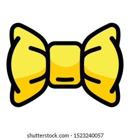 Yellow Bow Vector Art & Graphics