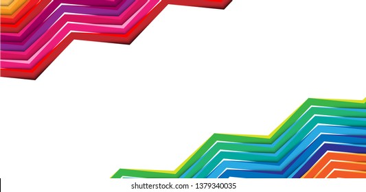 Fashion zigzag pattern in colorful,  vector background, Modern colorful flow poster. geometric Liquid shape in colorful background. 