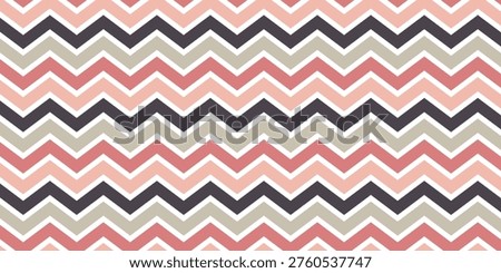 Fashion zigzag pattern in retro colors  seamless vector background