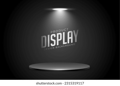 fashionable 3d pedestal sage with focus light effect for product showcase vector