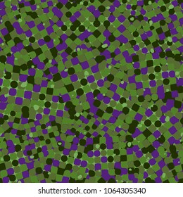 Fashionable abstract background. Multicolor texture. Squares, circles and intermediate forms.