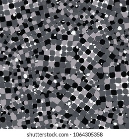 Fashionable abstract background. Multicolor texture. Squares, circles and intermediate forms.