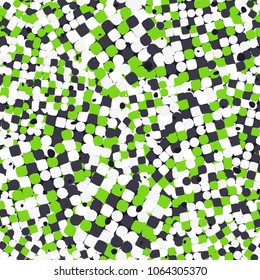 Fashionable abstract background. Multicolor texture. Squares, circles and intermediate forms.