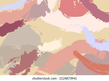 fashionable abstract background shades of lipstick. modern vector illustration for magazines, covers, cosmetics catalogs. dusty rose. the background is made in pastel colors. chaotic spots smears