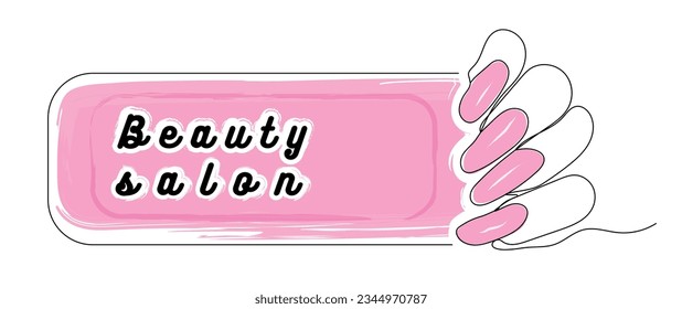 Fashionable abstract hand illustration. pink barbie style sign. trendy graphic design for business idea. vector illustration for banner, print, social network. modern illustration. barbie style