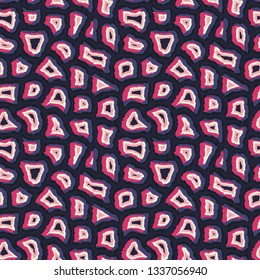 Fashionable abstract seamless pattern with many different particles next to each other. Animalistic print. It looks like spots on leopard . Wrapping, textile, wallpaper. Vector illustration, eps10