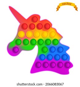 Fashionable anti-stress game, in the shape of a unicorn.