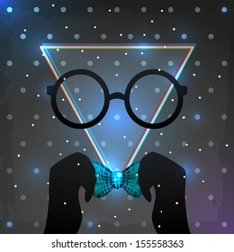 Fashionable background with a geek