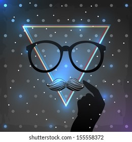 Fashionable background with a hipster